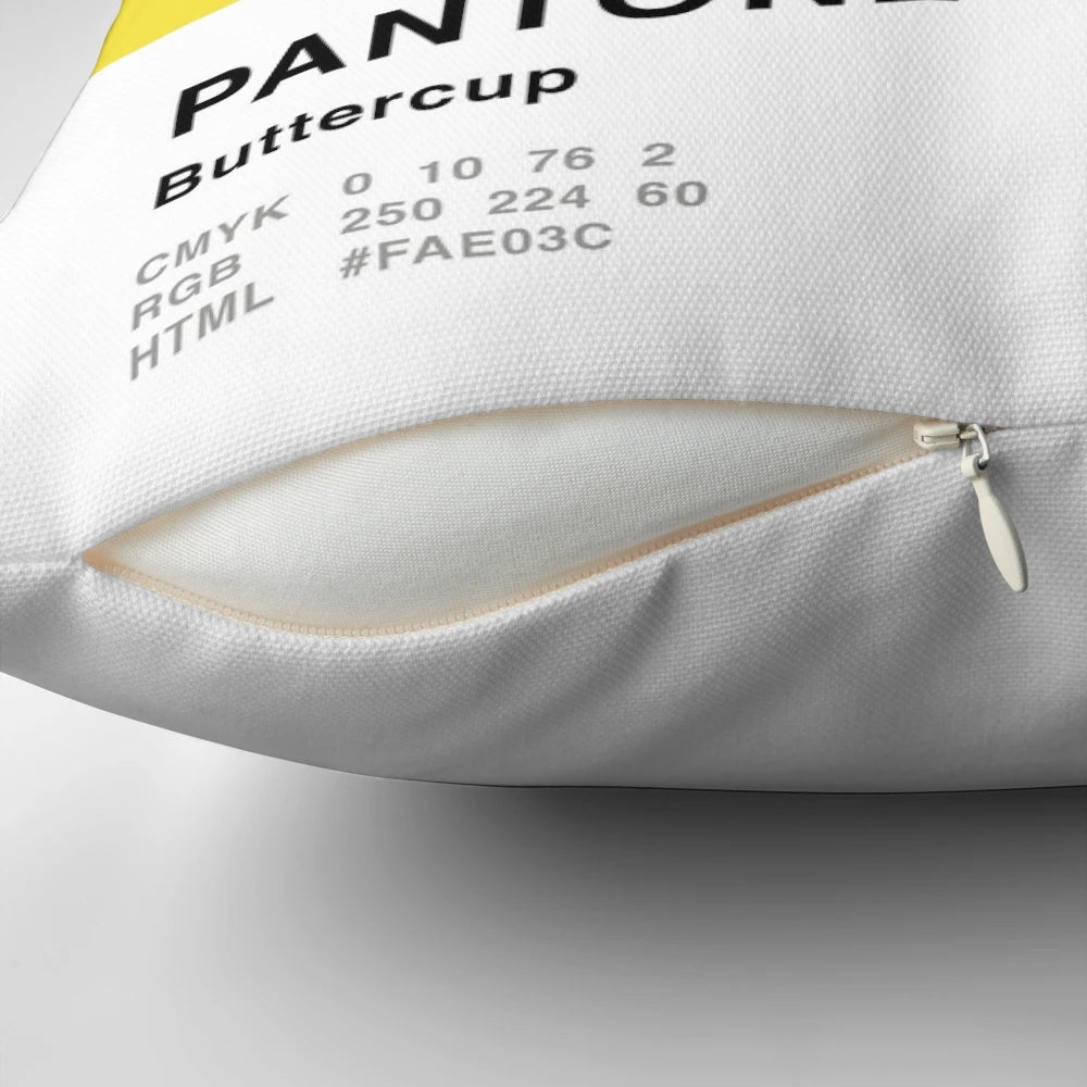 Buttercup yellow pantone simple design throw pillow for home or office decor