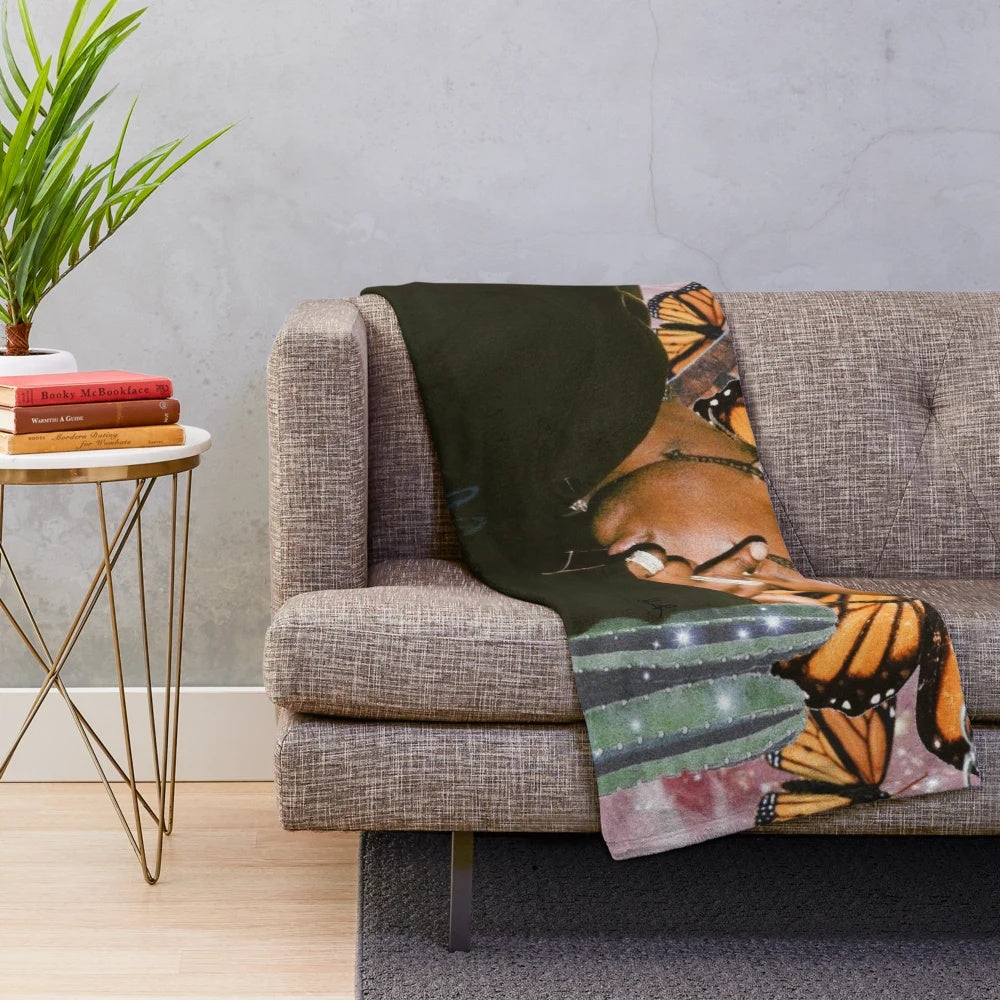 Butterfly Effect Inspired Plush Blanket with Astroworld Themed Design
