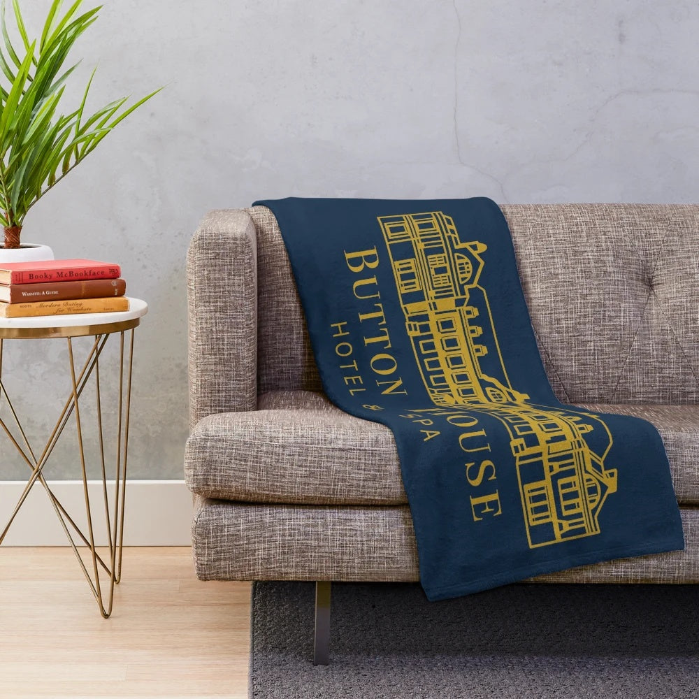 Button House Hotel Inspired Plush Blanket