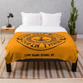 Percy Jackson-inspired plush blanket featuring the Poseidon cabin design