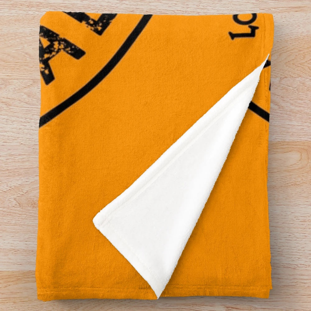 Percy Jackson-inspired plush blanket featuring the Poseidon cabin design