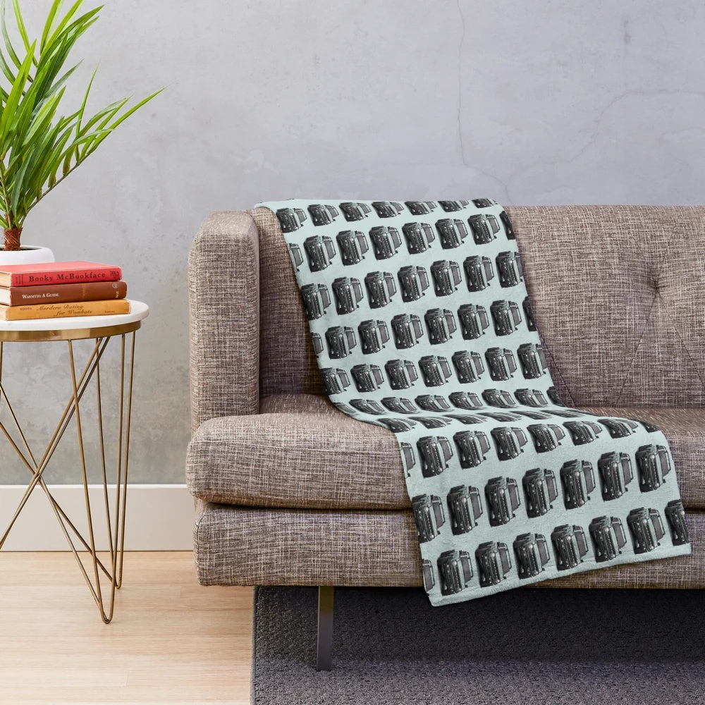 Cactus gray plush blanket featuring the Ford Bronco logo