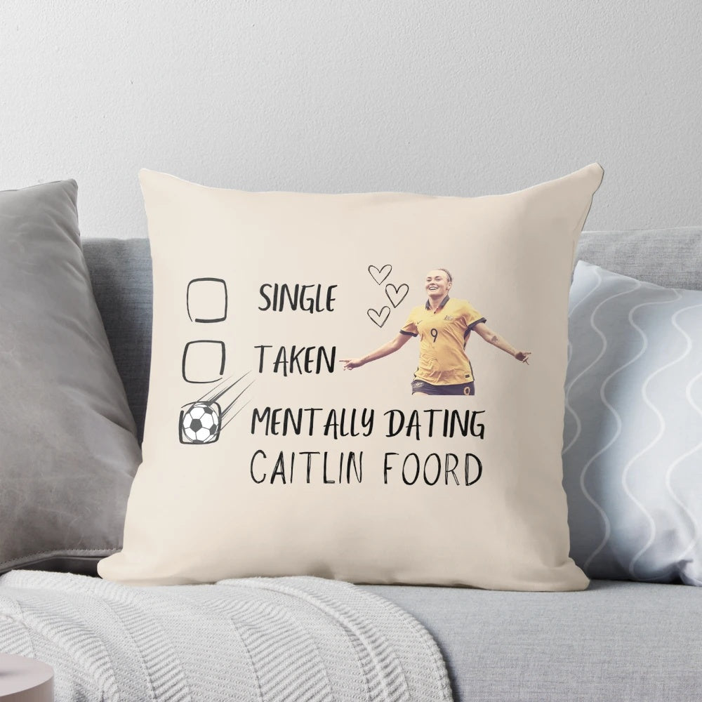 Caitlin Foord Pillow - Authentic Matildas Merchandise for Soccer Fans