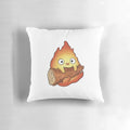 Soft, plush Calcifer pillow with detailed design from the beloved Studio Ghibli anime film Howl's Moving Castle