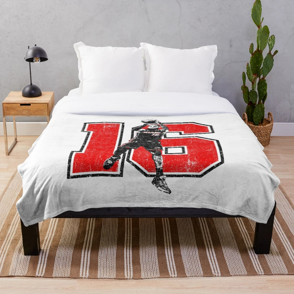 Caleb Martin inspired plush basketball blanket