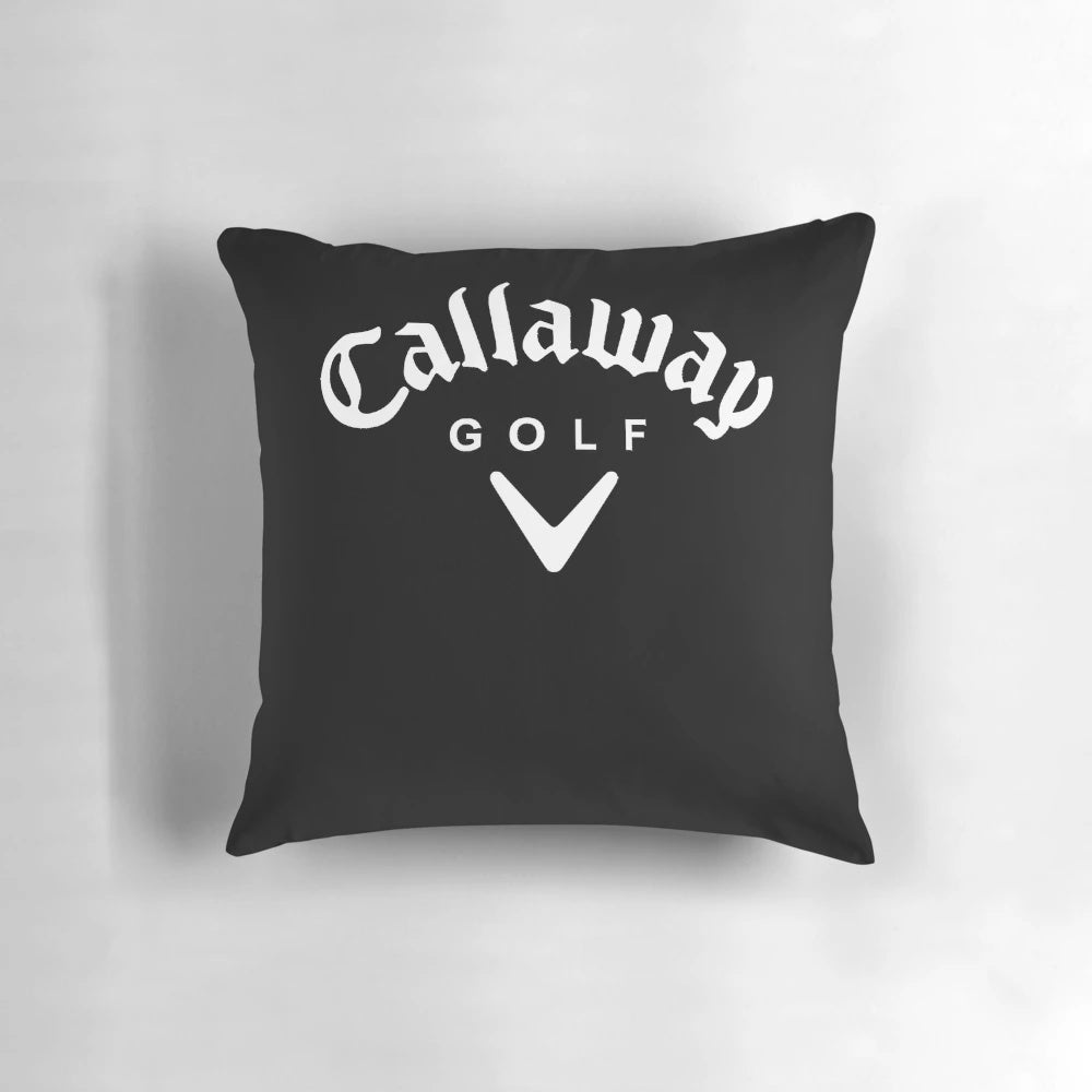 Callaway logo printed on a soft, plush pillow - the perfect home or office decor accent.