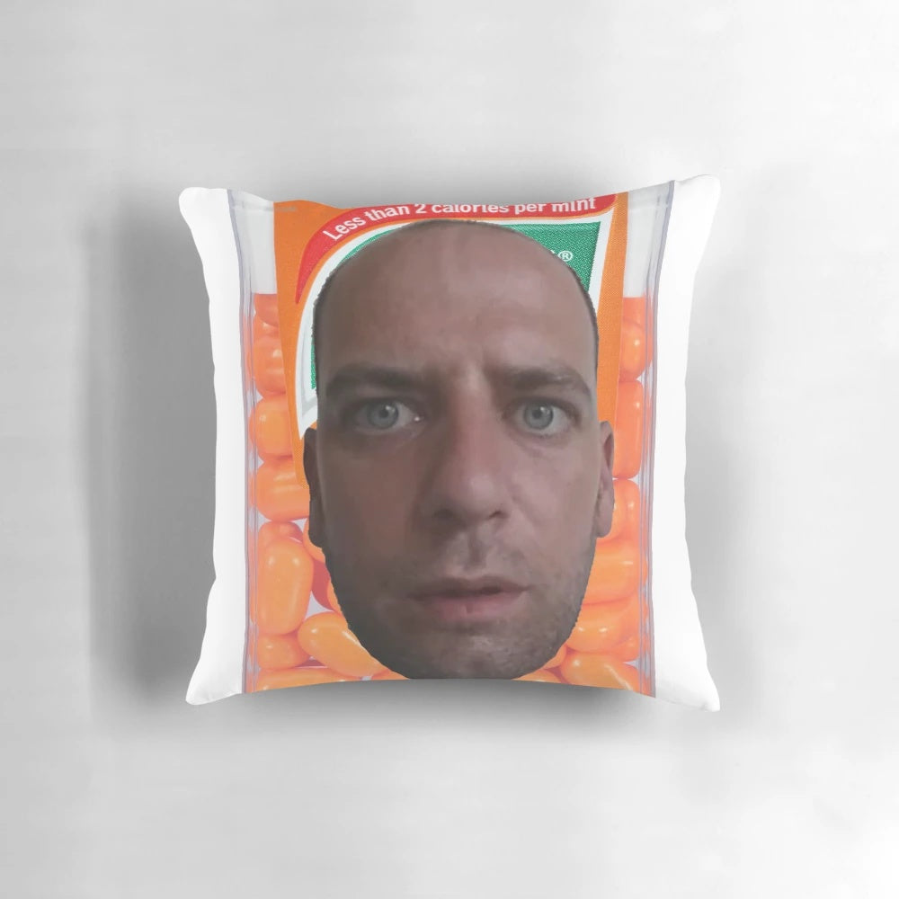 Cozy Callum-inspired pillow featuring the popular YouTuber's branding