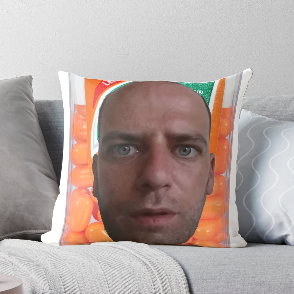 Cozy Callum-inspired pillow featuring the popular YouTuber's branding