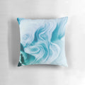 Marble sandstone pillow with abstract ocean-inspired swirling pattern