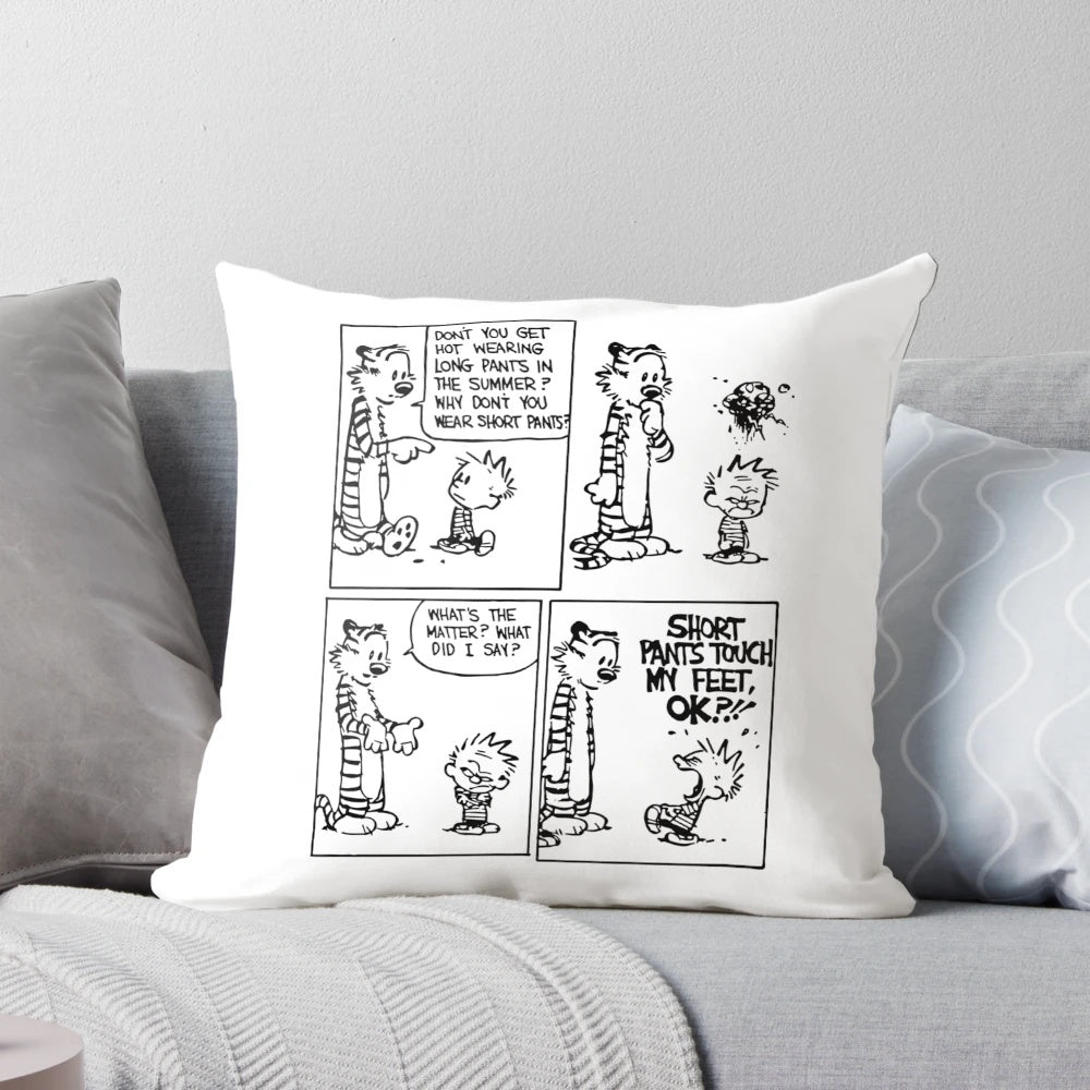 Calvin and Hobbes Essential T-Shirt Pillow - Iconic Cartoon Characters