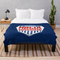 Camo plush blanket featuring American Ninja Warrior inspired design