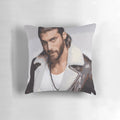Can Yaman portrait printed on a decorative throw pillow
