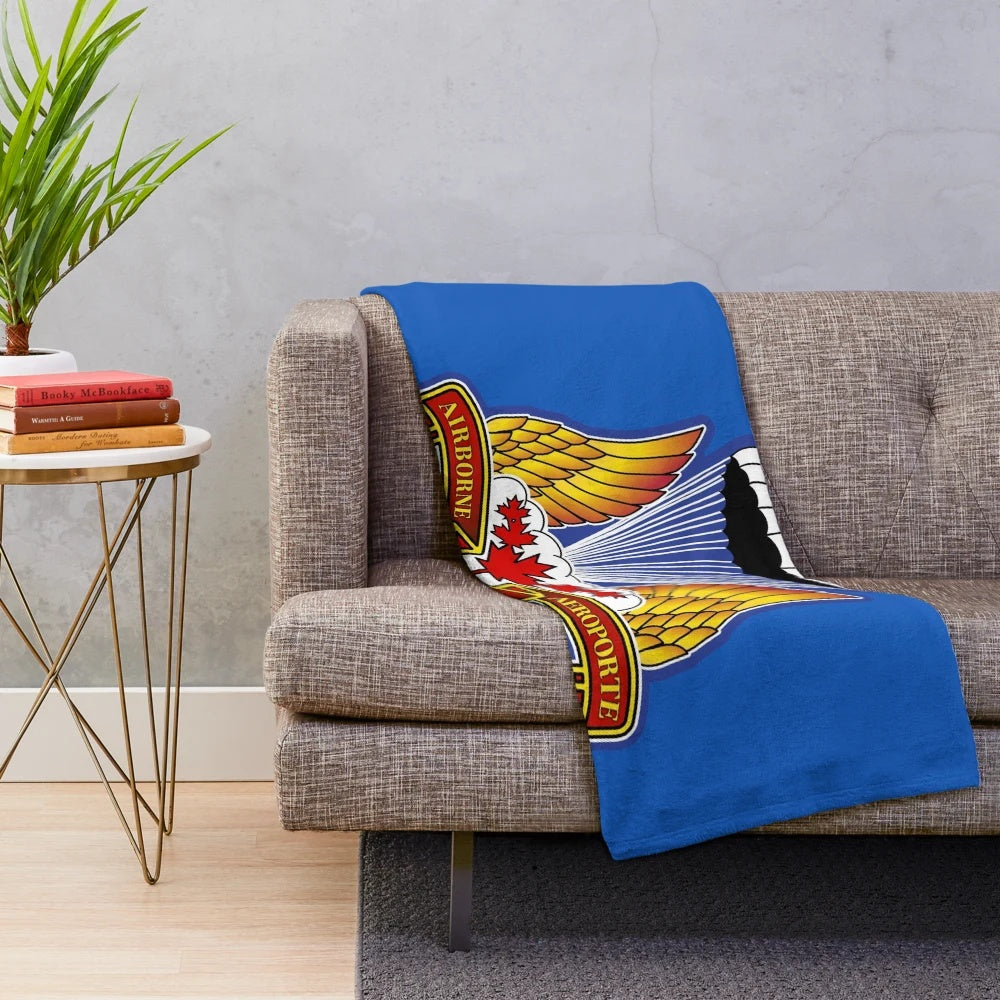 Canadian Airborne Regiment inspired plush blanket