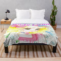 Candy Candy inspired plush blanket with a vibrant pop art anime design
