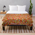 Candy corn-patterned plush blanket