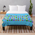 Candy Crush themed plush blanket with soft, cozy material