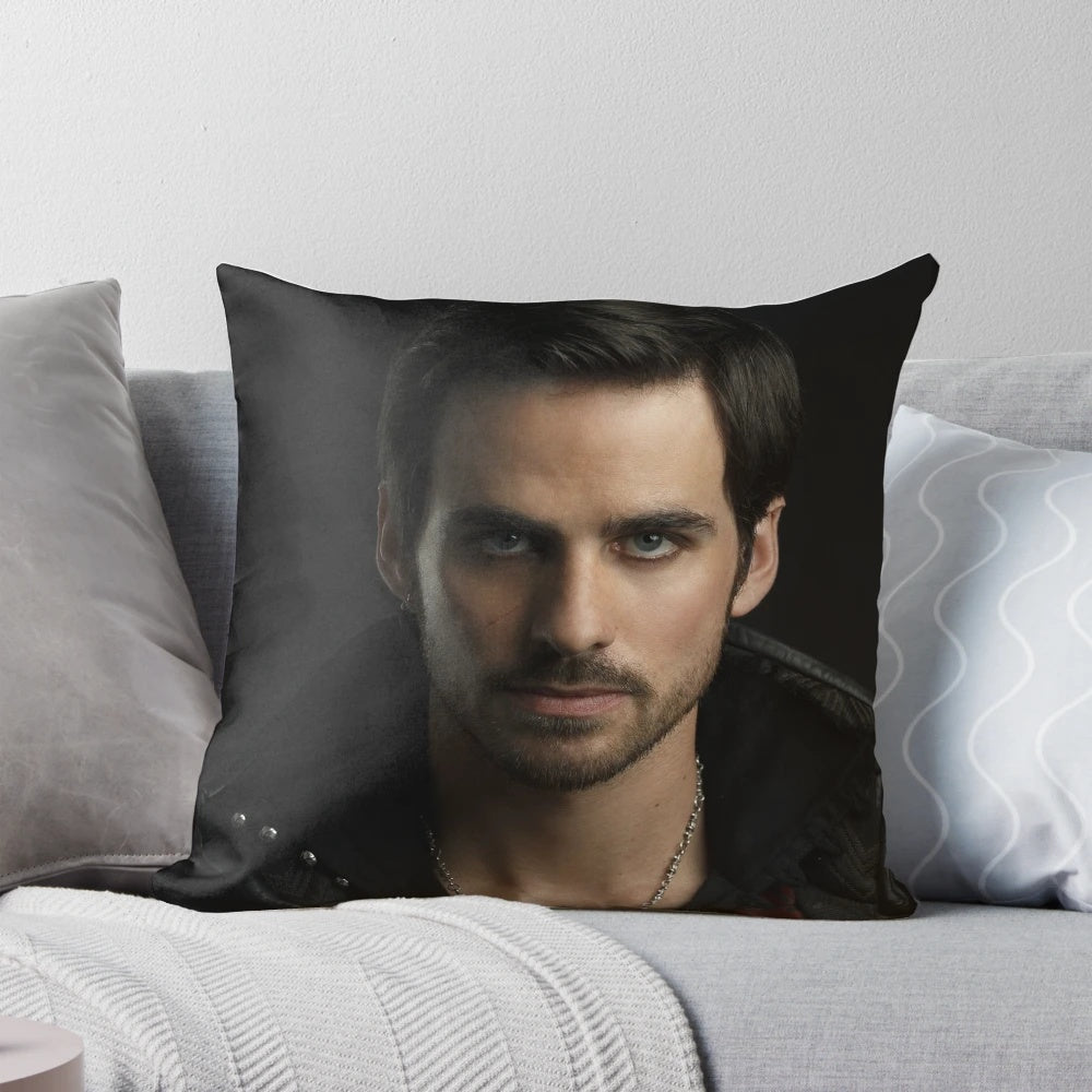 Captain Hook inspired decorative pillow featuring Colin O'Donoghue's character from Once Upon a Time