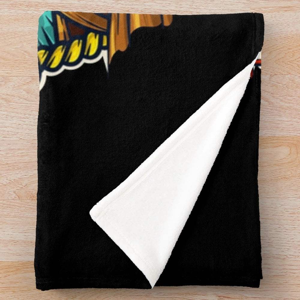 Captain Klay themed plush blanket with basketball and Golden Gate Bridge graphics