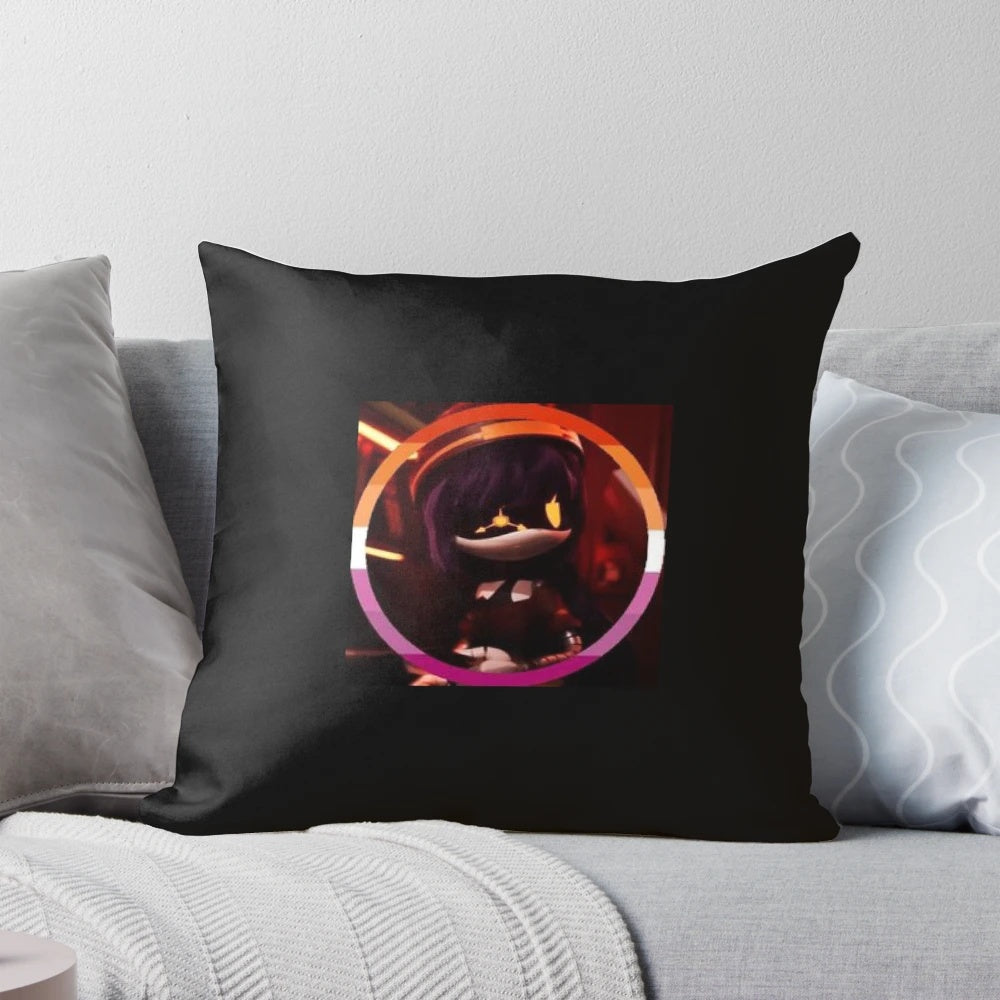 Vibrant and Cozy Murder Drones Anime Pillow