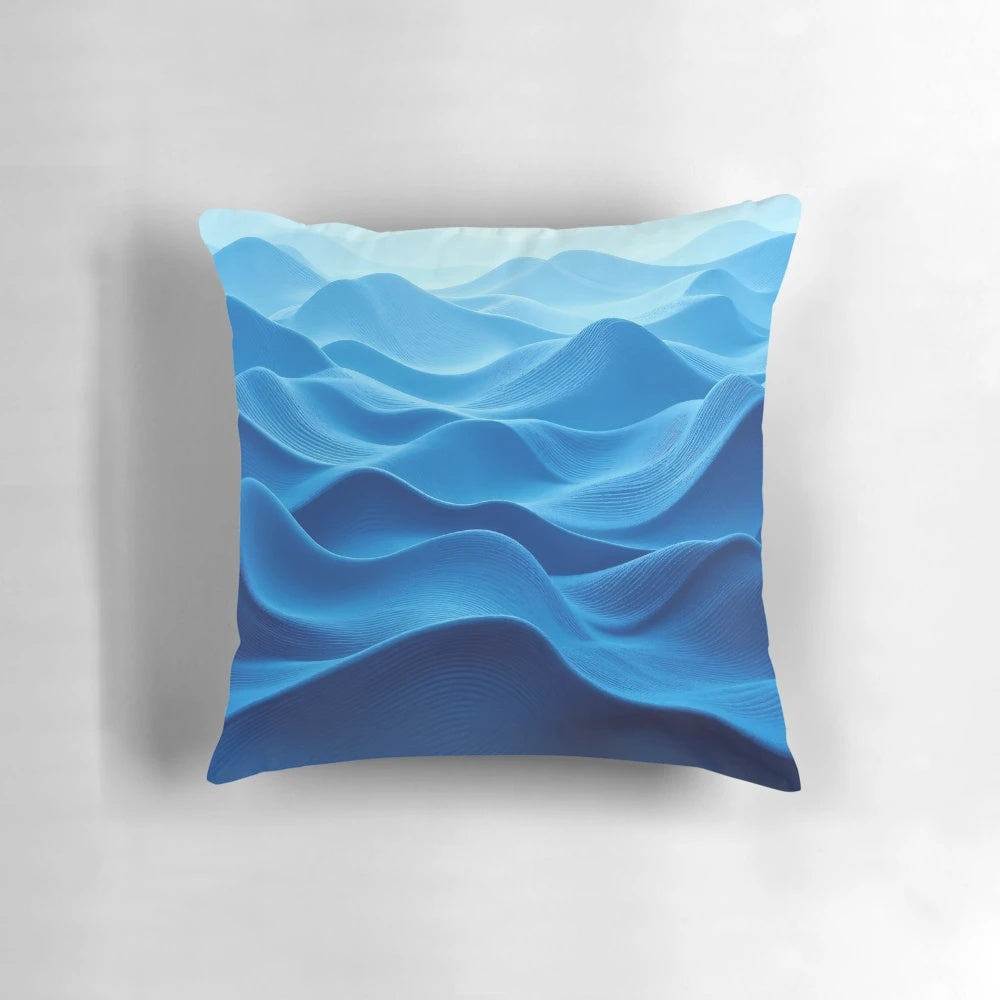 Vibrant and dynamic abstract 3D background with textured waves and cool tones, perfect for modern art pillow designs.