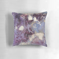 Vibrant abstract fluid art eggplant pillow, showcasing the contemporary designs of Australian artist Michelle Drougas.