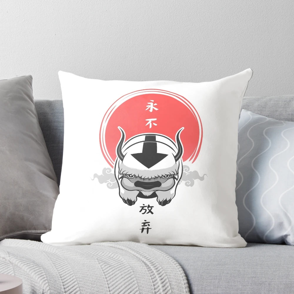Cozy Avatar: The Last Airbender themed pillow featuring Aang, Katara, Sokka, and Zuko