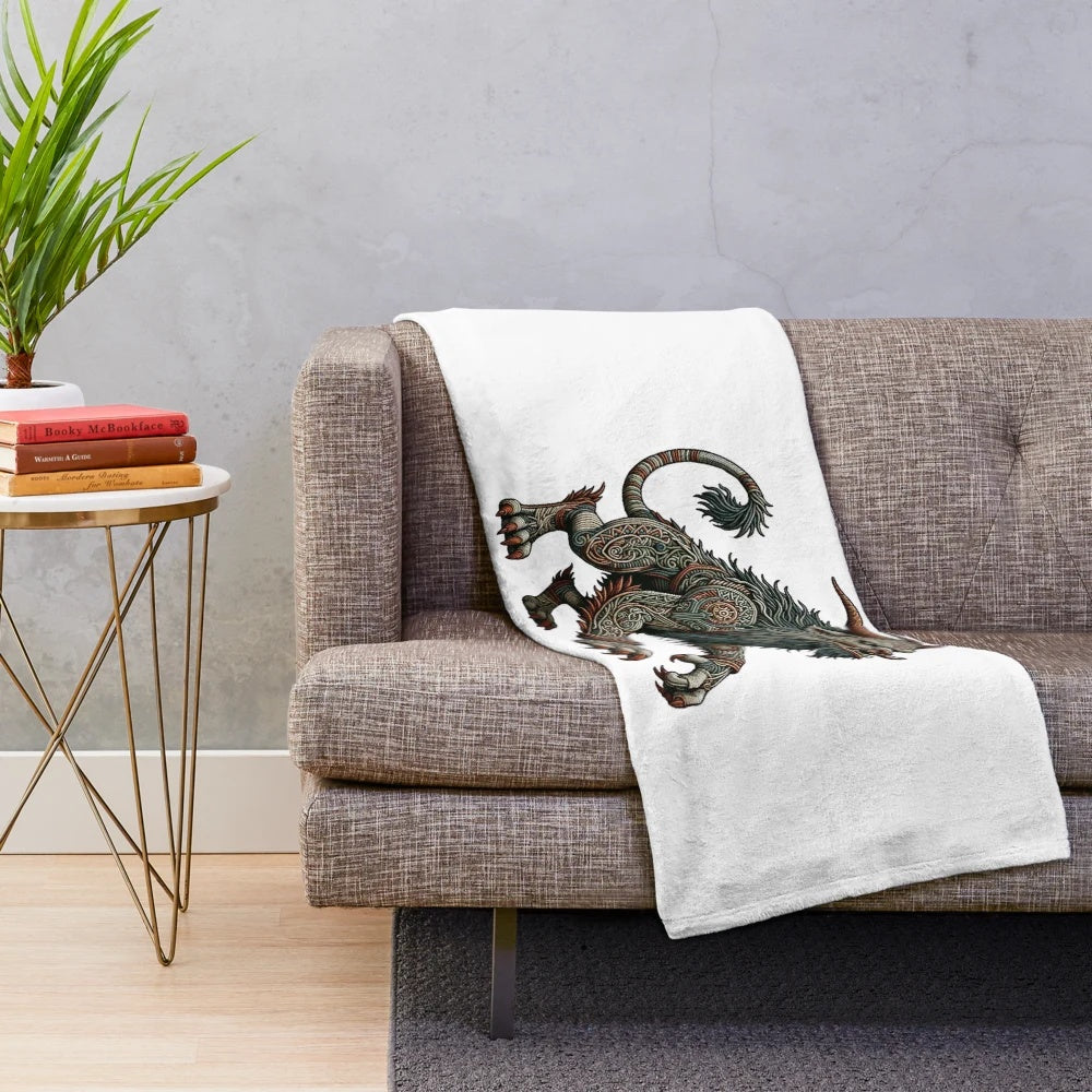 Baku plush blanket featuring a legendary Japanese creature