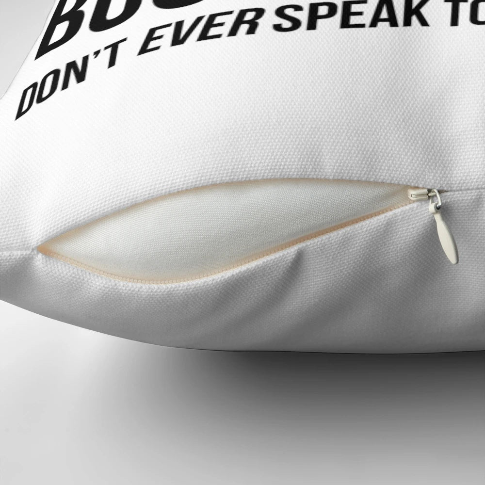 BONE!" pillow with bold typography featuring Captain Raymond Holt from the popular TV show Brooklyn Nine-Nine