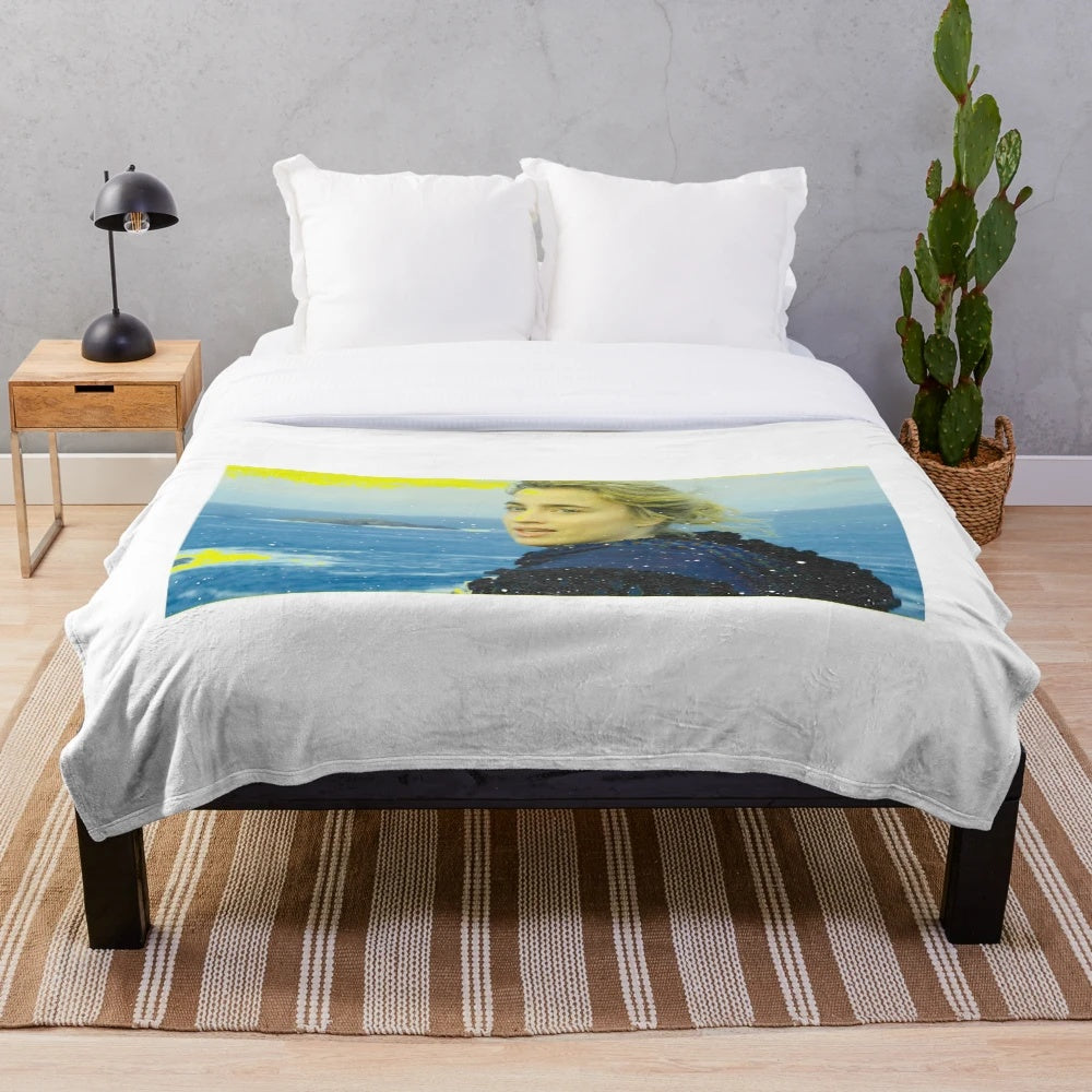Aesthetic portrait cinema artwork plush blanket