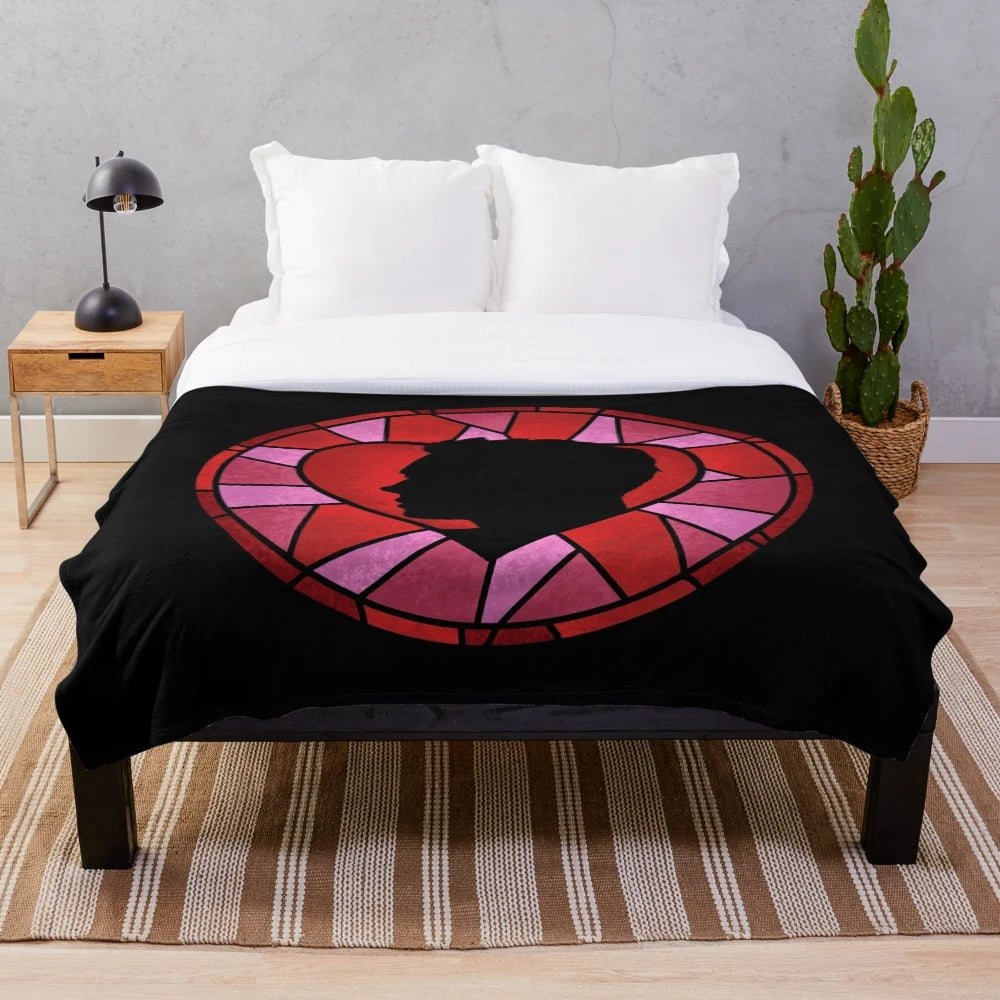 Commander Cullen inspired plush blanket featuring silhouette design