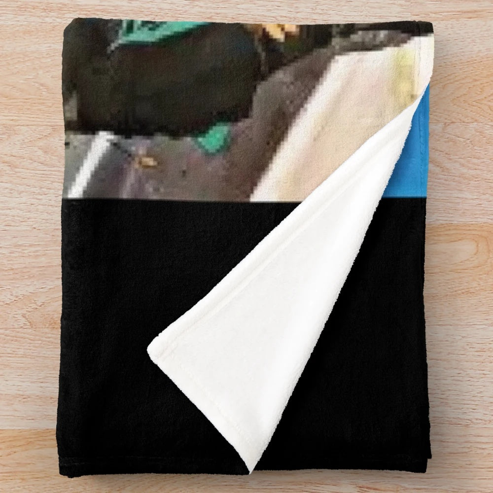 Plush blanket featuring the Bastard Destroyer of Darkness in a heavy metal fantasy design