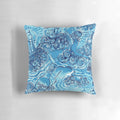Dark stormy wave design pillow with ocean waves and a coastal aesthetic