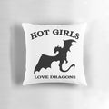Enchanting dragon pillow with beautiful fantasy illustration