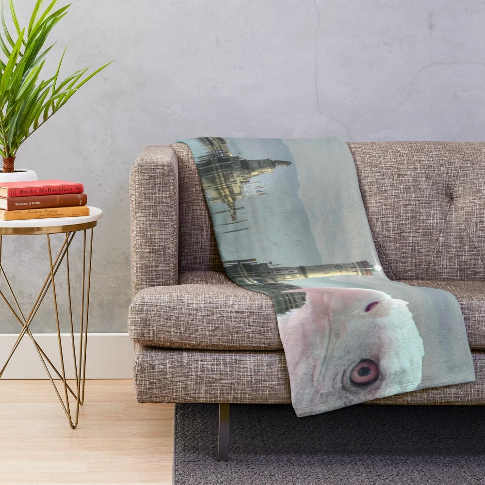 Eagle-themed plush blanket with nature-inspired abstract patterns