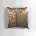 Empire State Building lobby-inspired decorative pillow with a stunning mural design