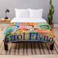 Errol Flynn portrait plush blanket featuring the famous Hollywood actor