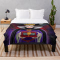 Evil Queen plush blanket with dark crown and regal design