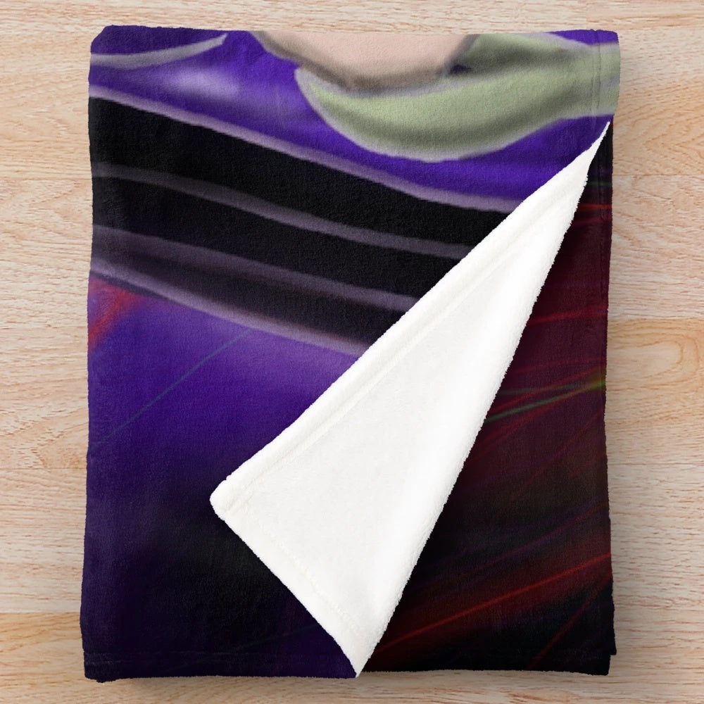 Evil Queen plush blanket with dark crown and regal design
