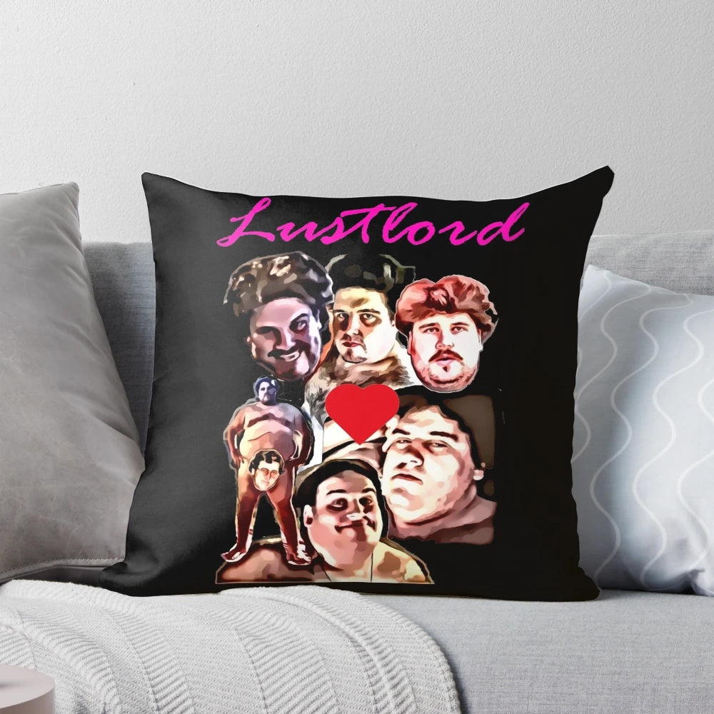 Fantasy-inspired decorative pillow featuring a unique Lustlord design