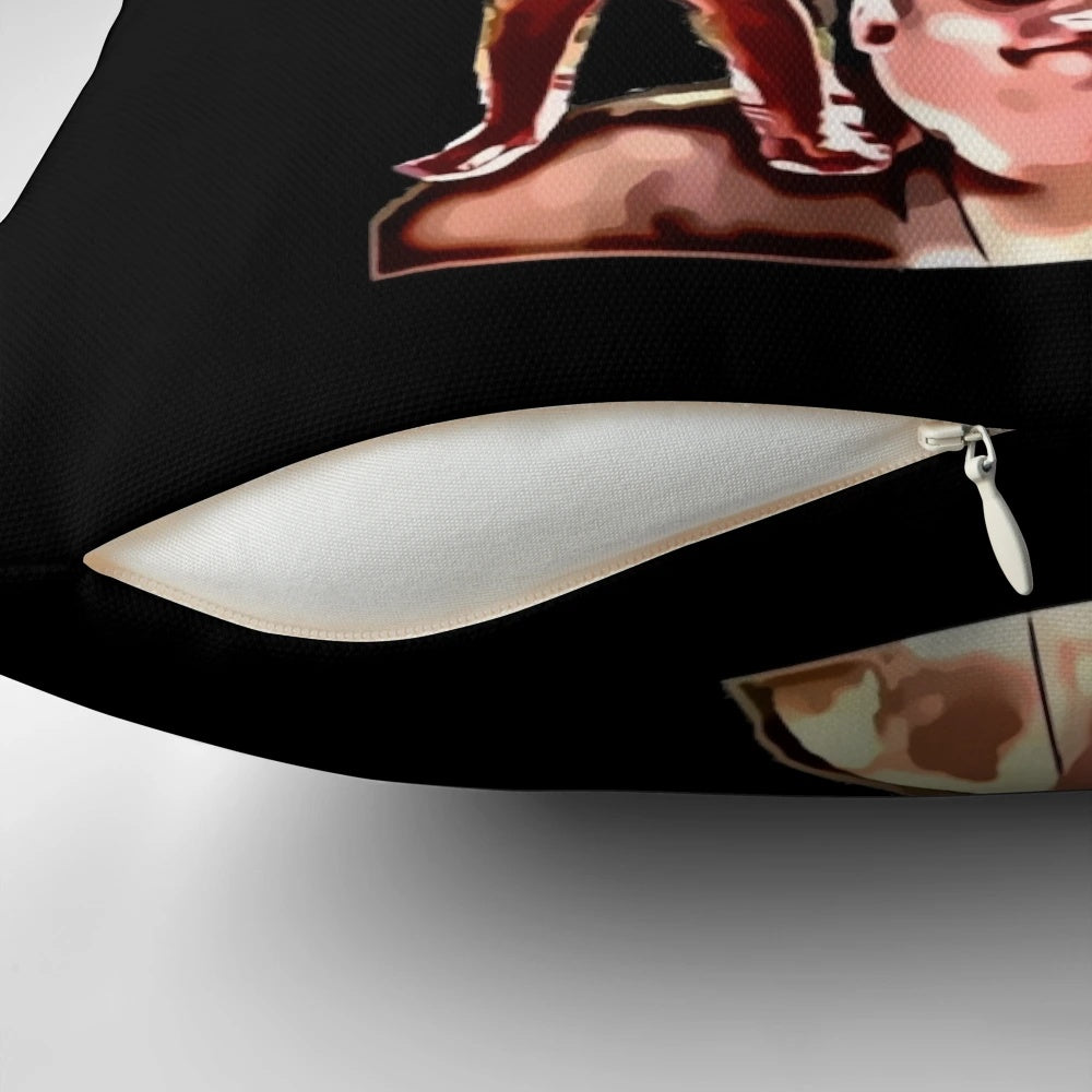 Fantasy-inspired decorative pillow featuring a unique Lustlord design