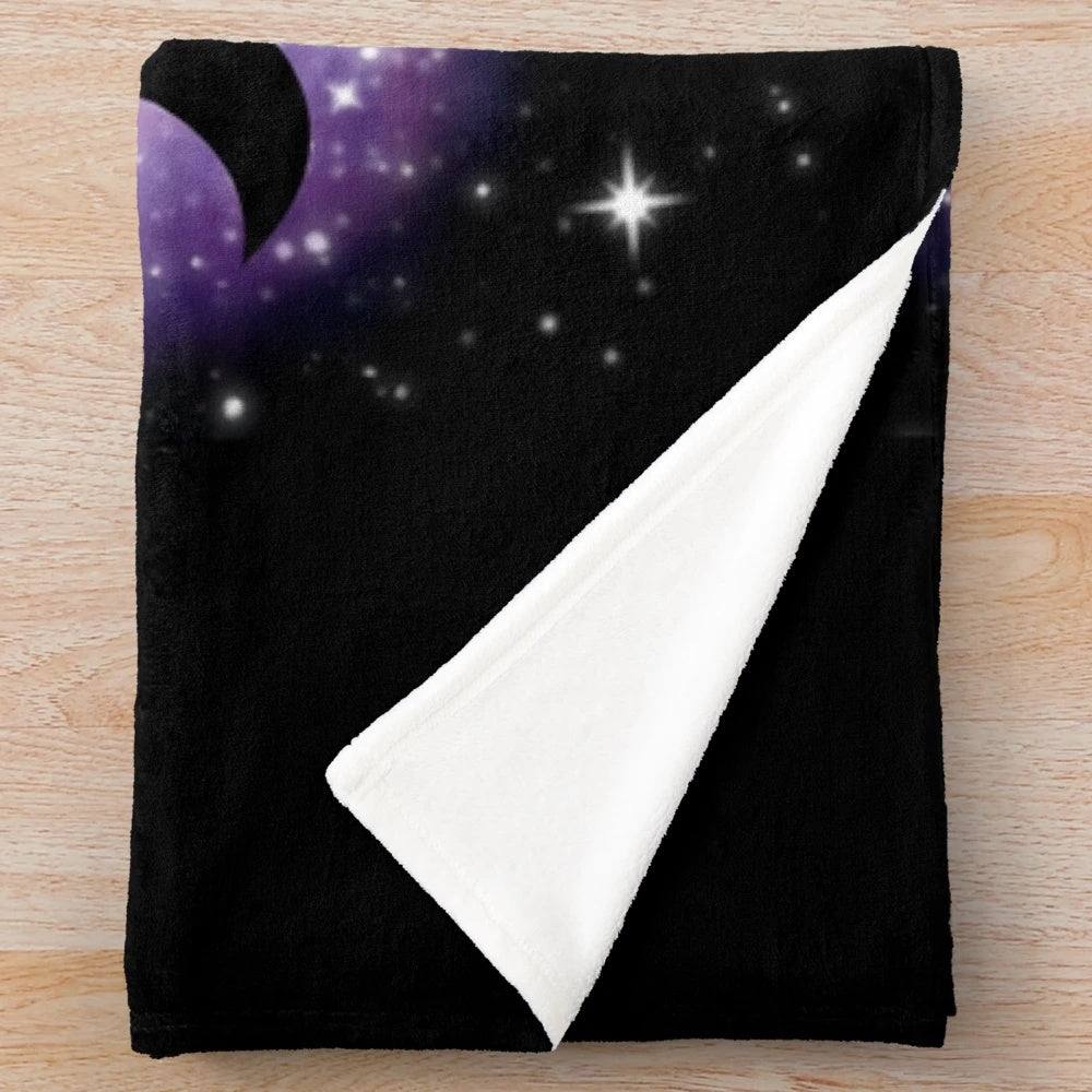 Galaxy-themed plush blanket with a sparkling unicorn design