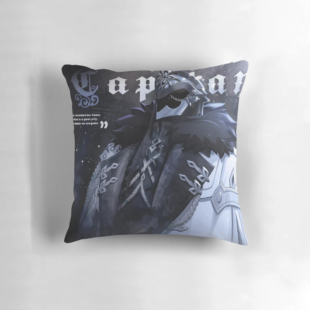 Genshin Impact Capitano Pillow - Soft and Comfortable Pillow Featuring the Mysterious Fatui Leader