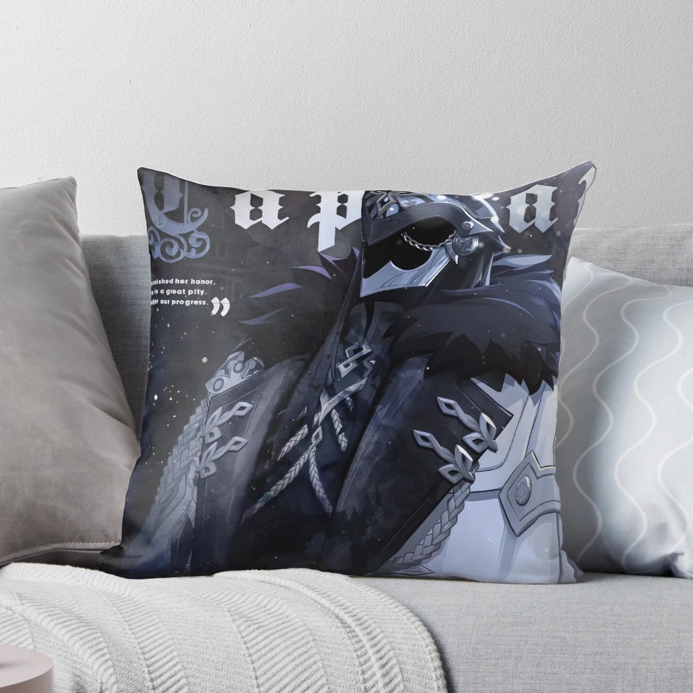 Genshin Impact Capitano Pillow - Soft and Comfortable Pillow Featuring the Mysterious Fatui Leader