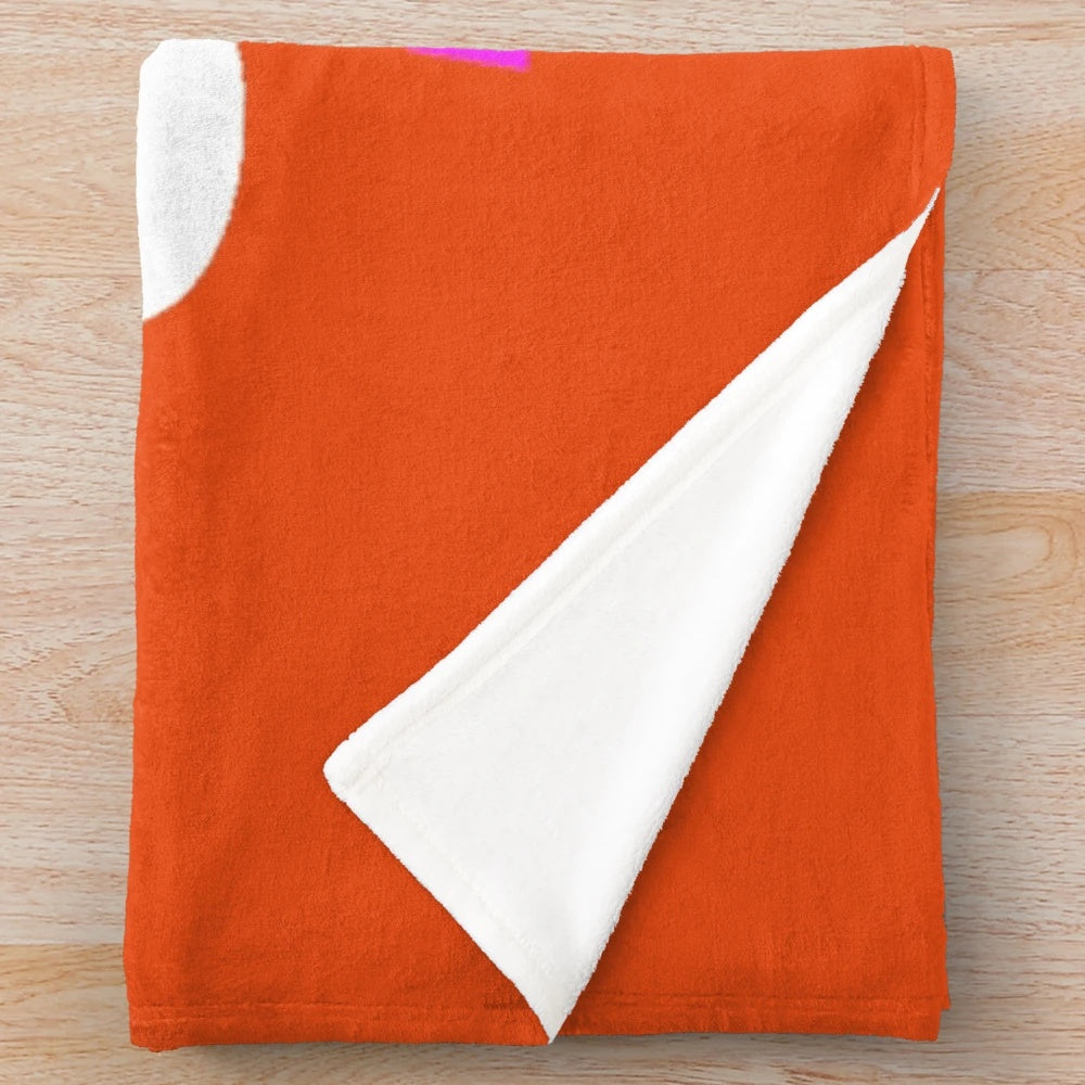 Captivating geometric plush blanket featuring a cinema and philosophy-inspired design