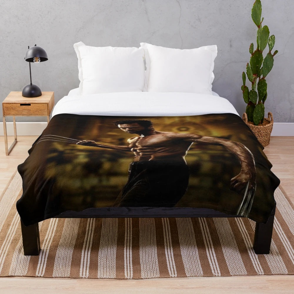Hugh Jackman inspired plush blanket