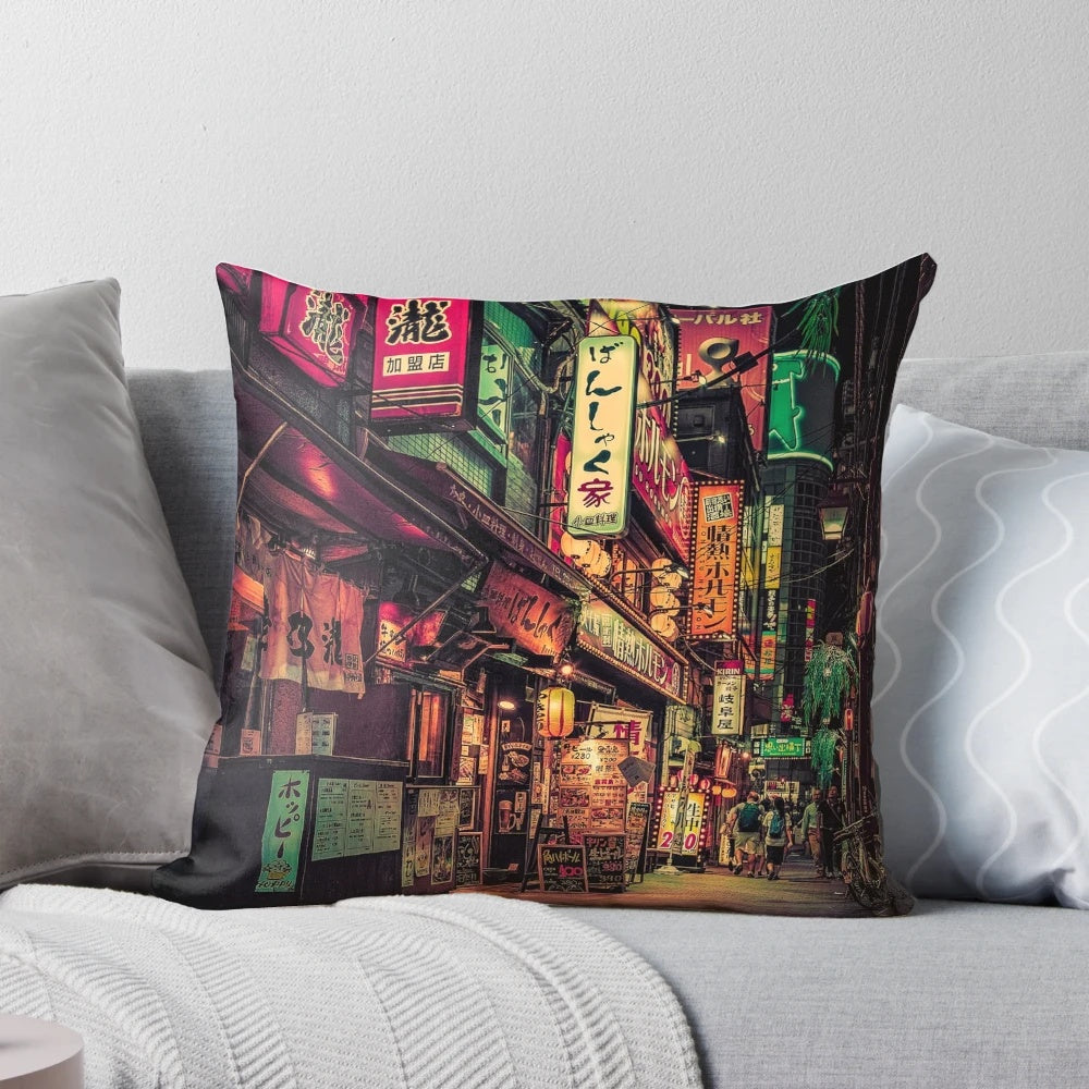 Vibrant night scene of Tokyo's modern architecture and cityscape