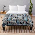 Soft, cozy labyrinth-inspired plush blanket for enchanting home decor