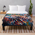 Lionfish plush blanket in a serene underwater scene