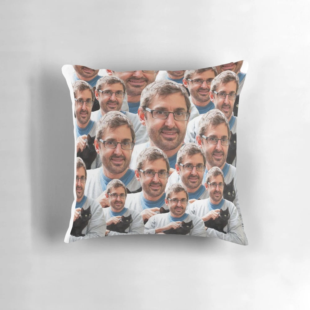 Soft, plush pillow featuring an image of kittens from the BBC documentary series by Louis Theroux.
