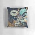 Metallic octopus-themed pillow with vibrant, natural colors